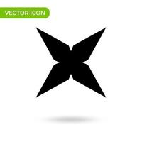 icono de estrella ninja. icono mínimo y creativo aislado sobre fondo blanco. marca de símbolo de ilustración vectorial vector