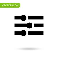 control panel slide equalizer icon. minimal and creative icon isolated on white background. vector illustration symbol mark