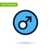 male symbol icon. minimal and creative icon isolated on white background. vector illustration symbol mark