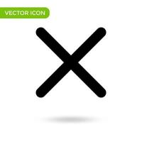 cancel cross icon. minimal and creative icon isolated on white background. vector illustration symbol mark