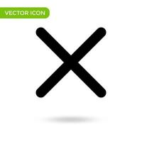 cancelar icono de cruz. icono mínimo y creativo aislado sobre fondo blanco. marca de símbolo de ilustración vectorial vector