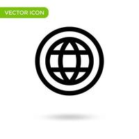 icono del planeta web. icono mínimo y creativo aislado sobre fondo blanco. marca de símbolo de ilustración vectorial vector