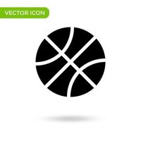 icono de la pelota de baloncesto. icono mínimo y creativo aislado sobre fondo blanco. marca de símbolo de ilustración vectorial vector