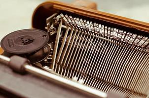 Old English Typewriter in Warm Vintage Tone photo