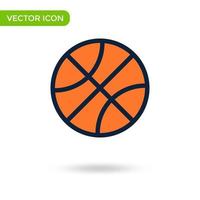 icono de la pelota de baloncesto. icono mínimo y creativo aislado sobre fondo blanco. marca de símbolo de ilustración vectorial vector