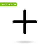 icono más. icono mínimo y creativo aislado sobre fondo blanco. marca de símbolo de ilustración vectorial vector