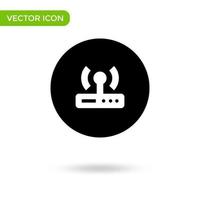 icono de enrutador inalámbrico. icono mínimo y creativo aislado sobre fondo blanco. marca de símbolo de ilustración vectorial vector