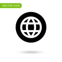web planet icon. minimal and creative icon isolated on white background. vector illustration symbol mark
