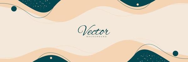 Clean Minimal long vector banner. Abstract creative hand drawn illustration summer backgrounds in minimal trendy style with copy space for text -Facebook cover, Poster, Banner