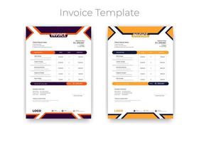 Abstract modern business invoice template. Vector illustration of Finance Document