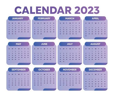 Gradient 23 Calendar Template With Purple Color Vector Art At Vecteezy Gradient 23 Calendar Template With Purple Color Vector Art At Vecteezy