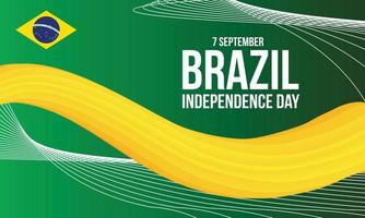 Brazil independence day background vector