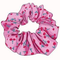 purple hair scrunchie. vector