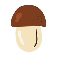 Mushroom line art . Vector illustration with doodles on the theme of cozy autumn.A cute element for greeting cards, posters, stickers and seasonal design. Isolated on a white background