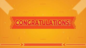 Congratulations banner and sign with colorful background design vector