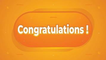 Congratulations banner and sign with colorful background design vector