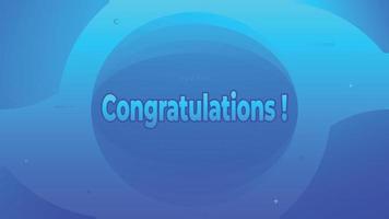 Congratulations banner and sign with colorful background design vector