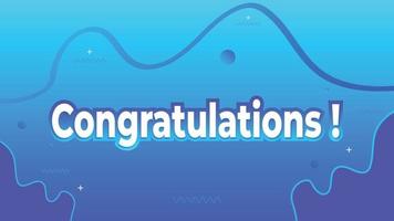 Congratulations banner and sign with colorful background design vector