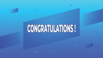 Congratulations banner and sign with colorful background design vector