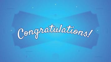Congratulations banner and sign with colorful background design vector