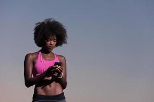 young african american woman in nature photo