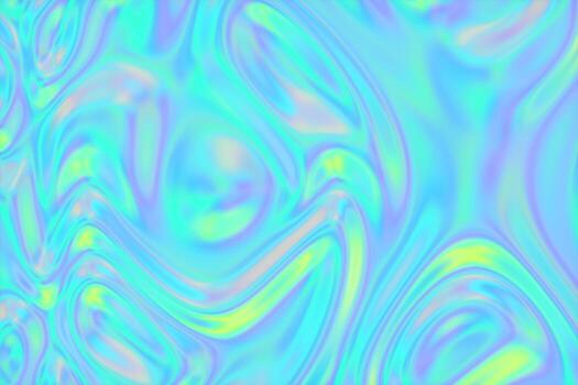 Multicolored waves of fluorescent pigment swirling and dissolving abstract background. 3d render photo