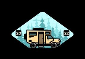 The big overland car illustration design vector