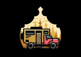 The big overland car illustration design vector