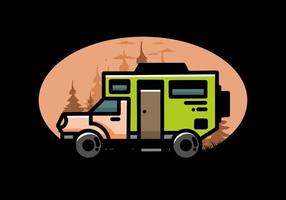 The big overland car illustration design vector