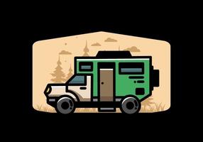 The big overland car illustration design vector