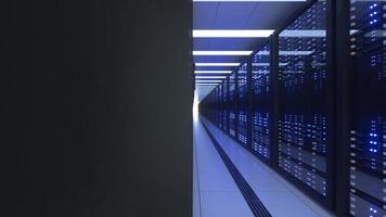 Data Center Computer Racks In Network Security Server Room Cryptocurrency Mining photo