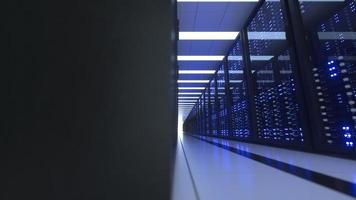 Data Center Computer Racks In Network Security Server Room Cryptocurrency Mining photo