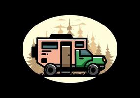 The big overland car illustration design vector