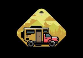 The big overland car illustration design vector