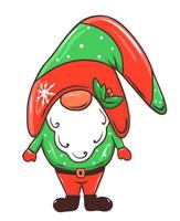 Cute Christmas gnome vector