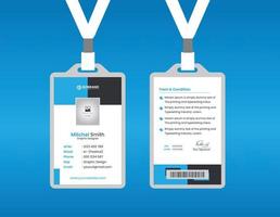 Office ID Card Template. Abstract modern geometric overlap background design. Vector illustration