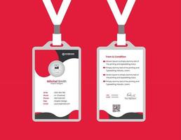 Id card template design vector