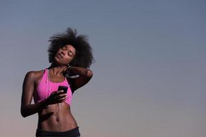 young african american woman in nature photo