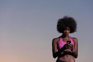 young african american woman in nature photo