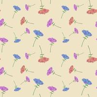 Watercolour flowers seamless patterns, wallpaper, paper. Multicolour  illustrations, background, invitation, frames, border, fabric. photo