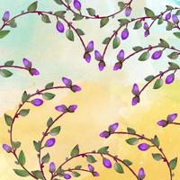 Watercolour flowers, background, clipart, border, illustration, card. spring, summer, bloom. photo