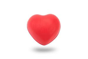 Red heart on white background. photo