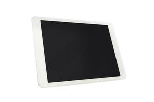 White tablet computer on over white background photo