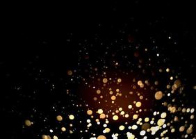 Abstract gold bokeh with black background photo