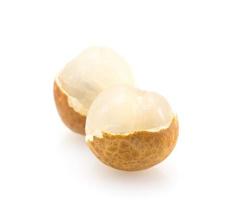 Fresh longan fruits isolated on white background photo