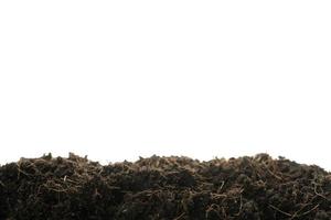 soil isolated on white background photo