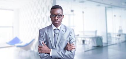 Young businessman in his office photo