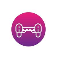 hoverboard icon, linear vector sign