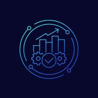 efficiency and growth line vector icon