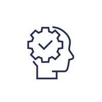 ability line icon with a head vector